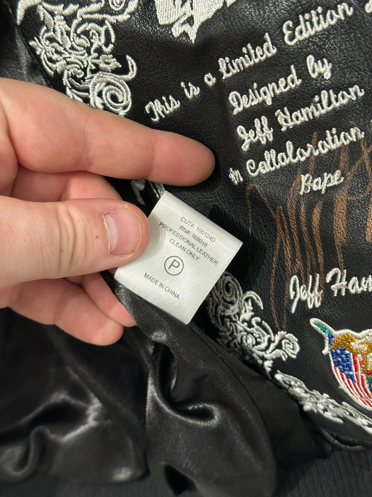 Bape x Jeff Hamilton Leather Jacket ComplexCon Exclusive Size S