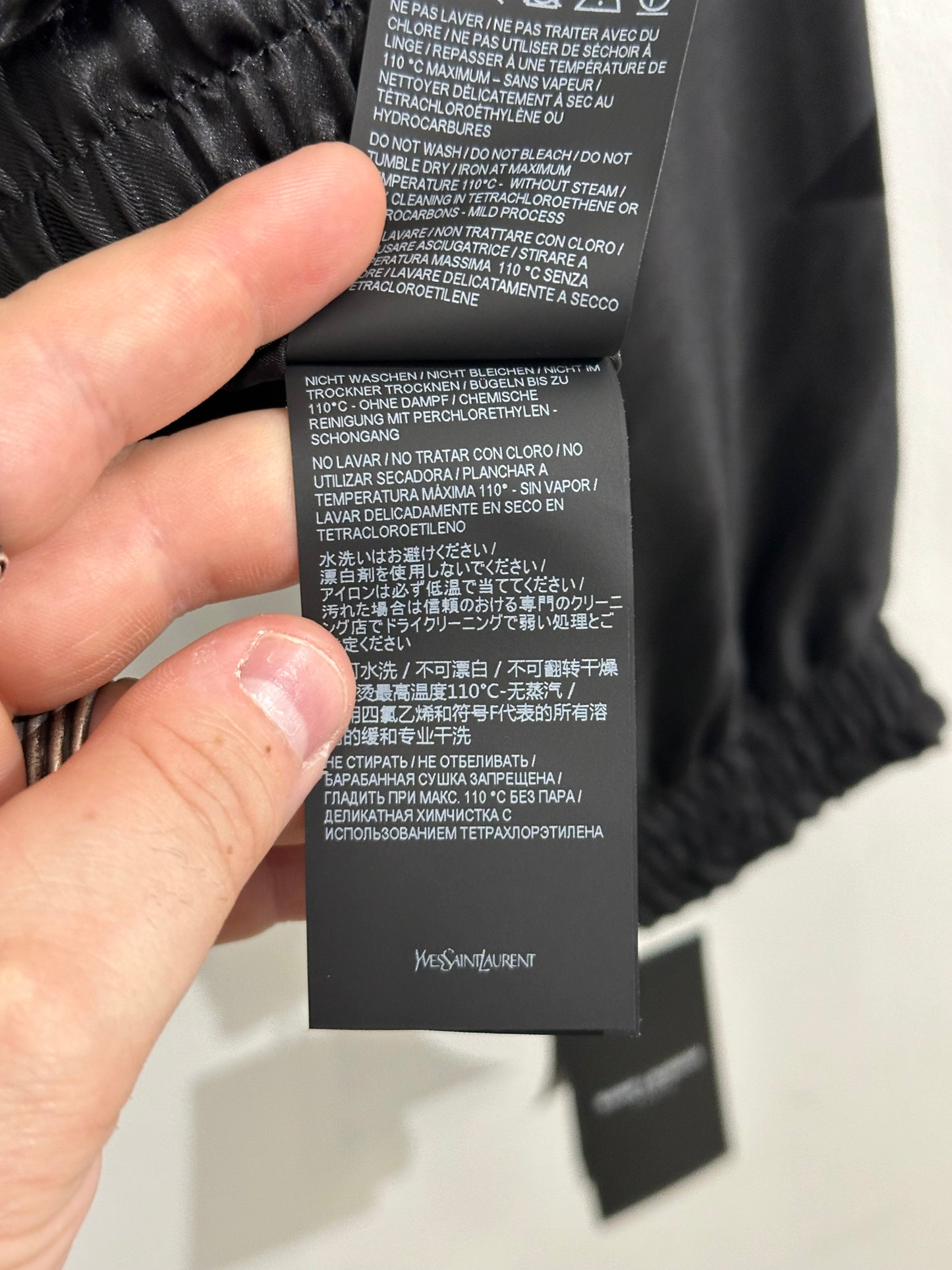 Saint Laurent Teddy Jacket in Oversized Cassandre Silk Twill Size 54