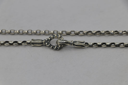 Lone Ones 4mm Slim Link Necklace 28" Sterling Silver New w/ Dust Bag | AVNTGRDNY NYC