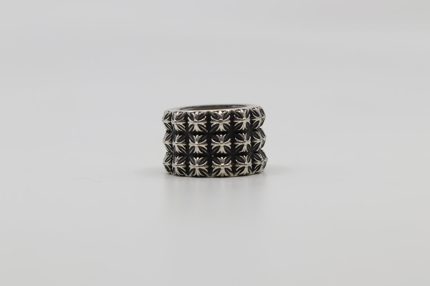 Chrome Hearts Triple Pete Punk Ring Size 8