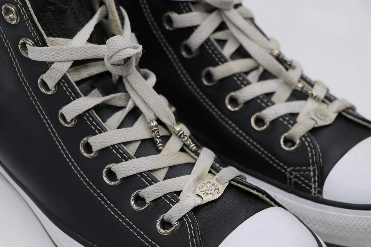 Chrome Hearts Leather Converse Chuck Taylor Sneakers Size EU 44