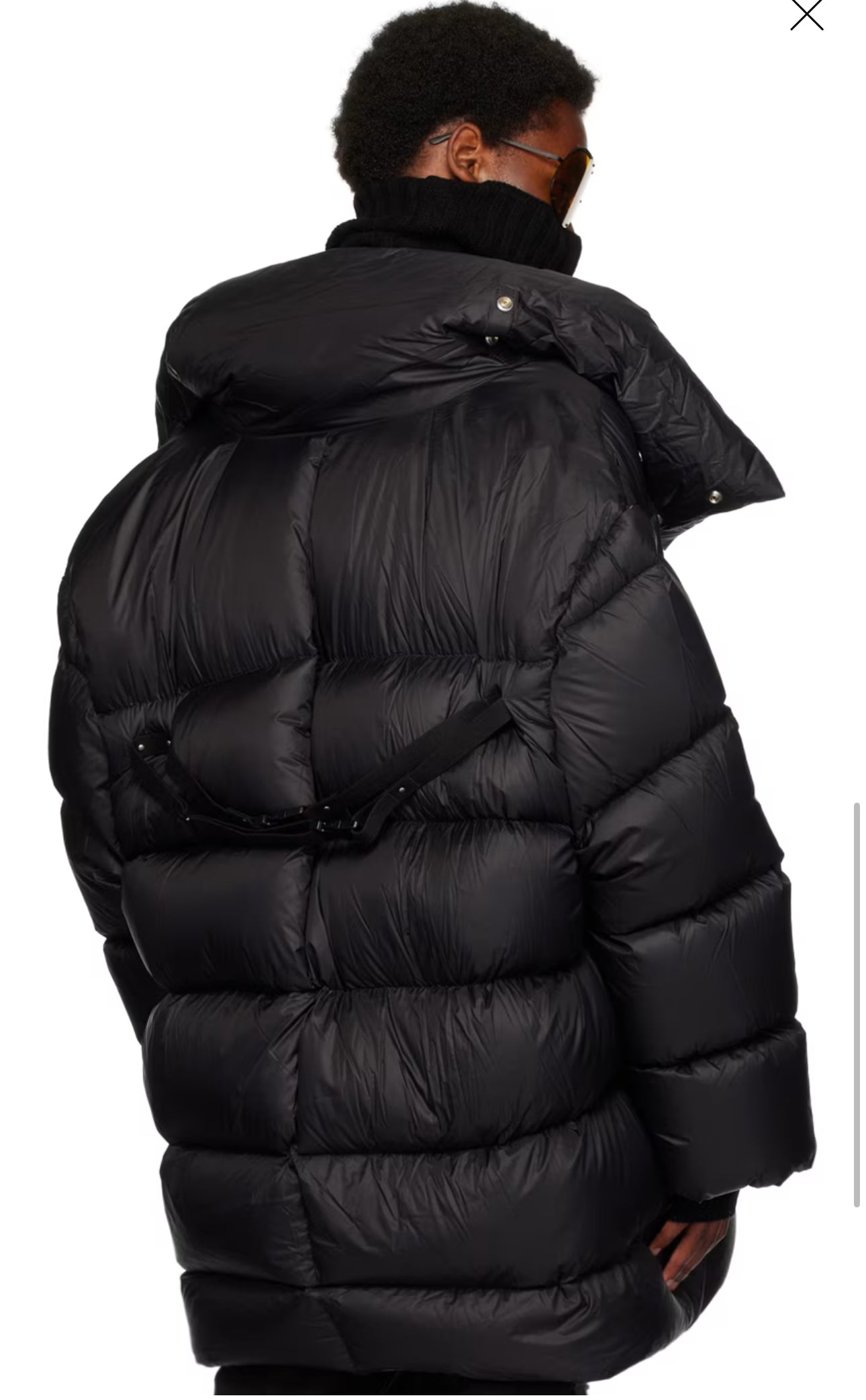 Rick Owens Black Jumbo Drella Down Coat Size 56