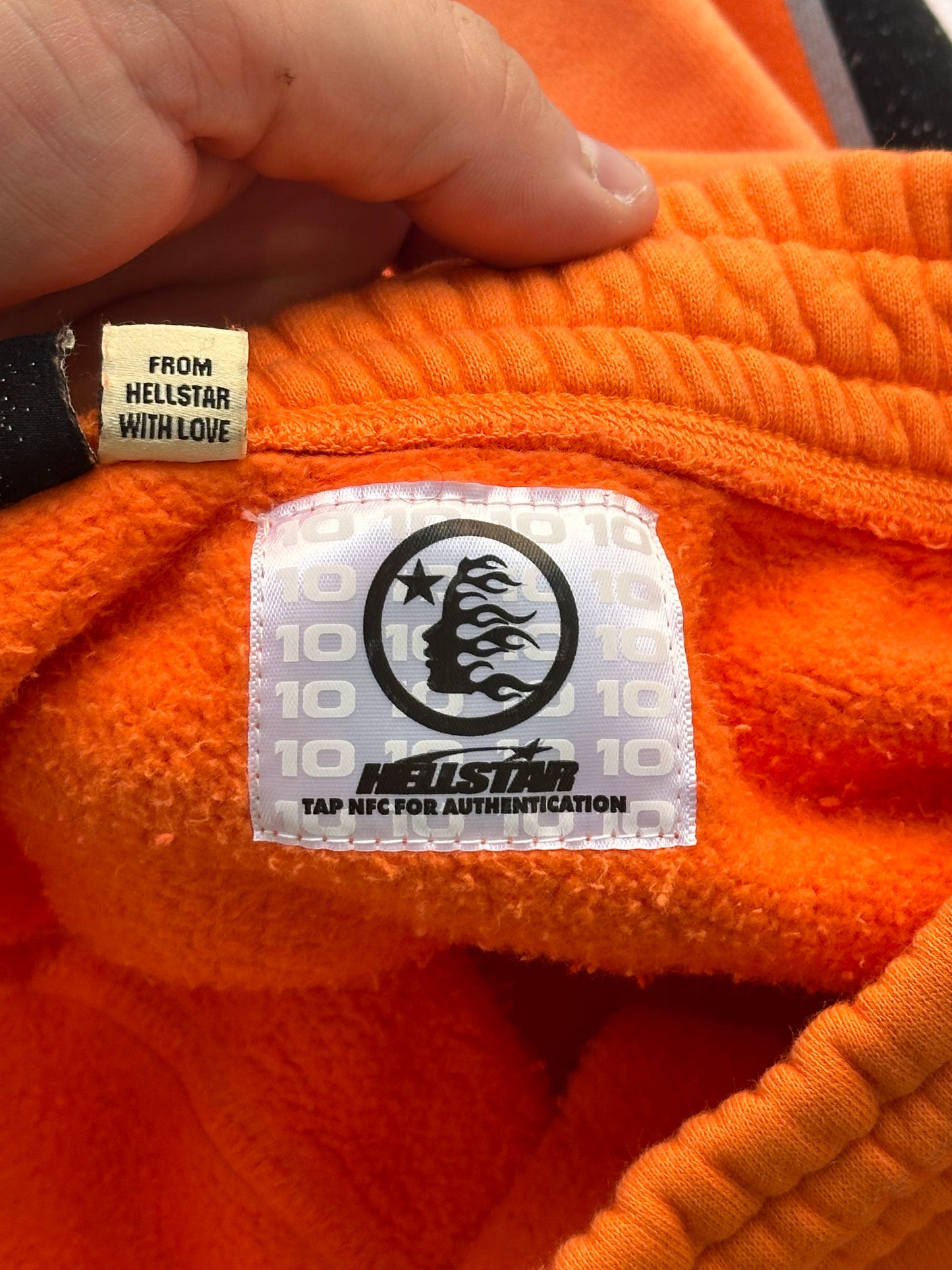 Hellstar Orange Flare Bottom Sweatpants Size L