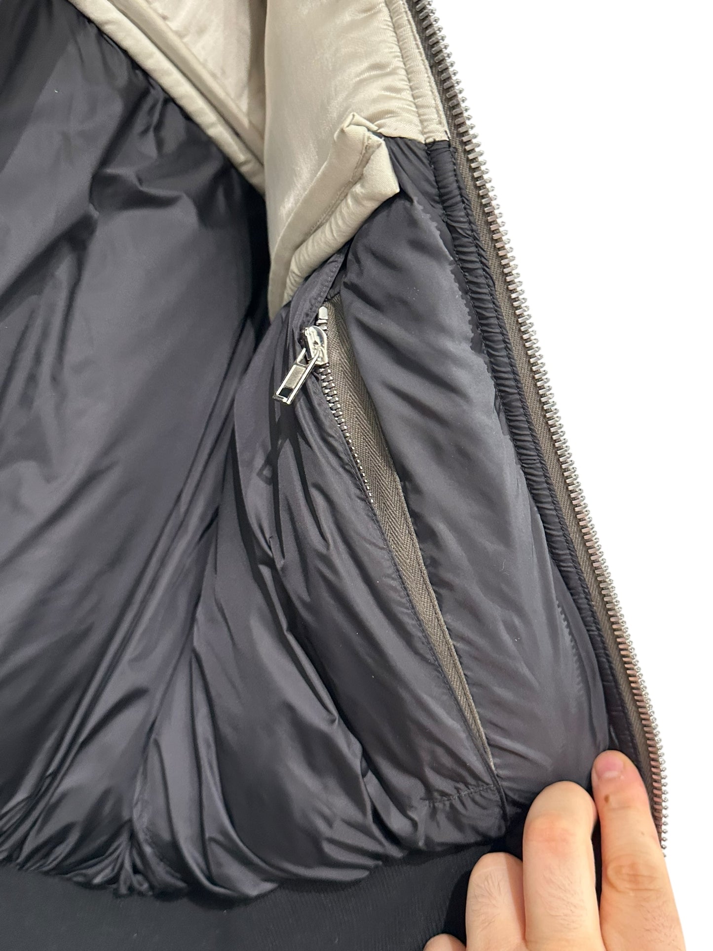 Rick Owens Gethsemane Colorblock Puffer Bomber Jacket Size 42IT