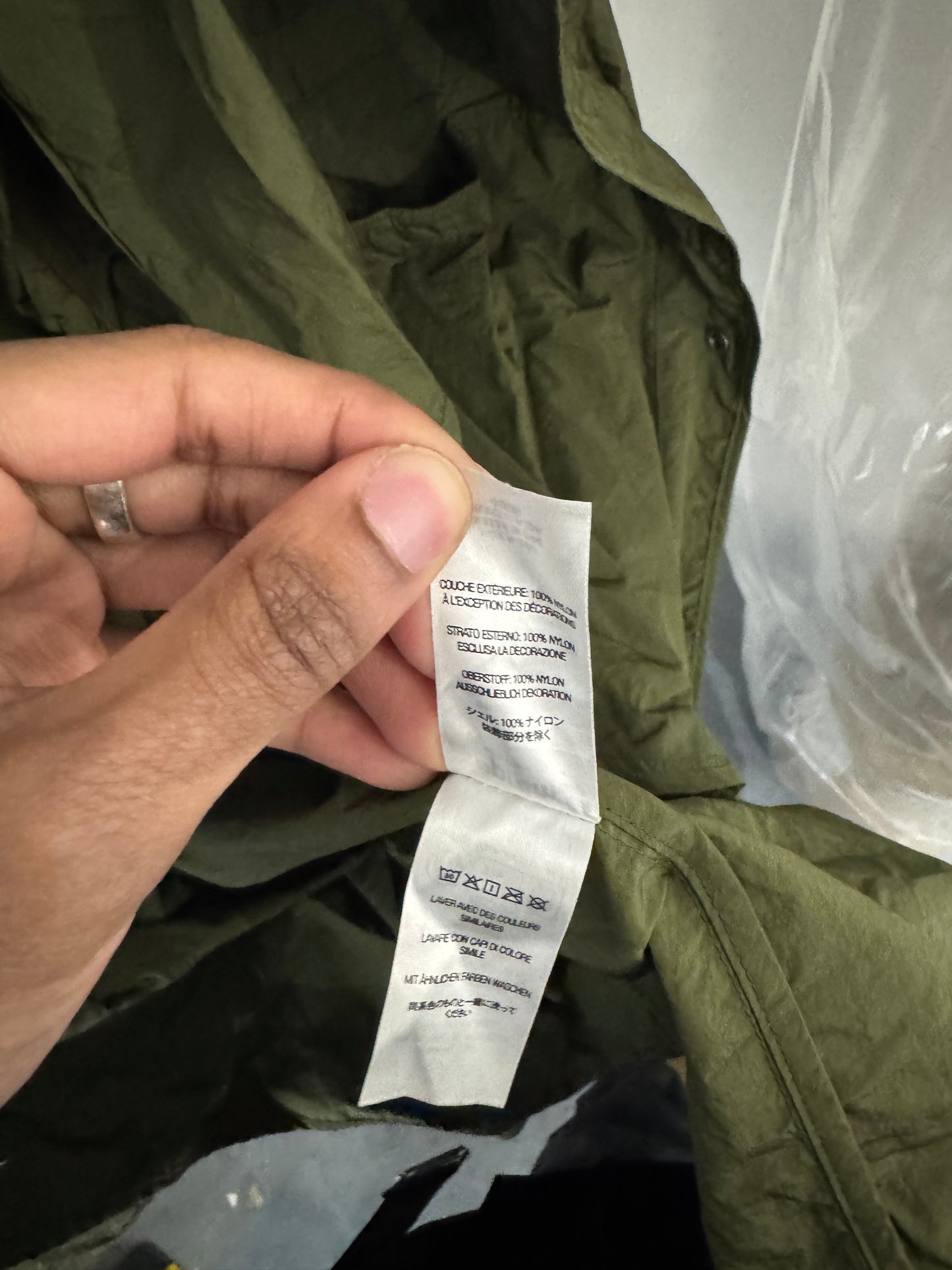Supreme Motion Logo Lightweight Parka Olive Size L