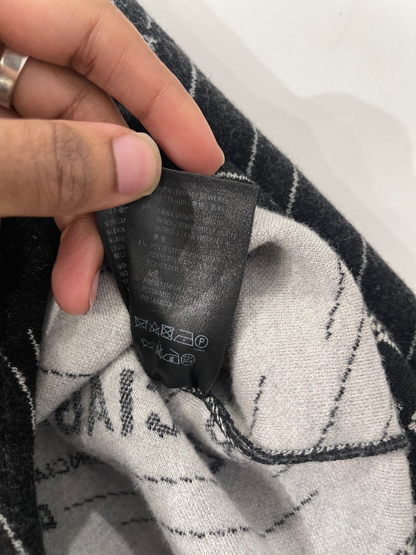 Balenciaga Wool All Over Print Sweater Size M