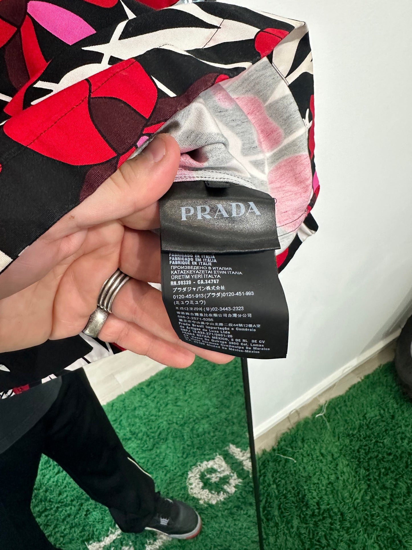 Prada Double Match Cotton T-Shirt Size XL