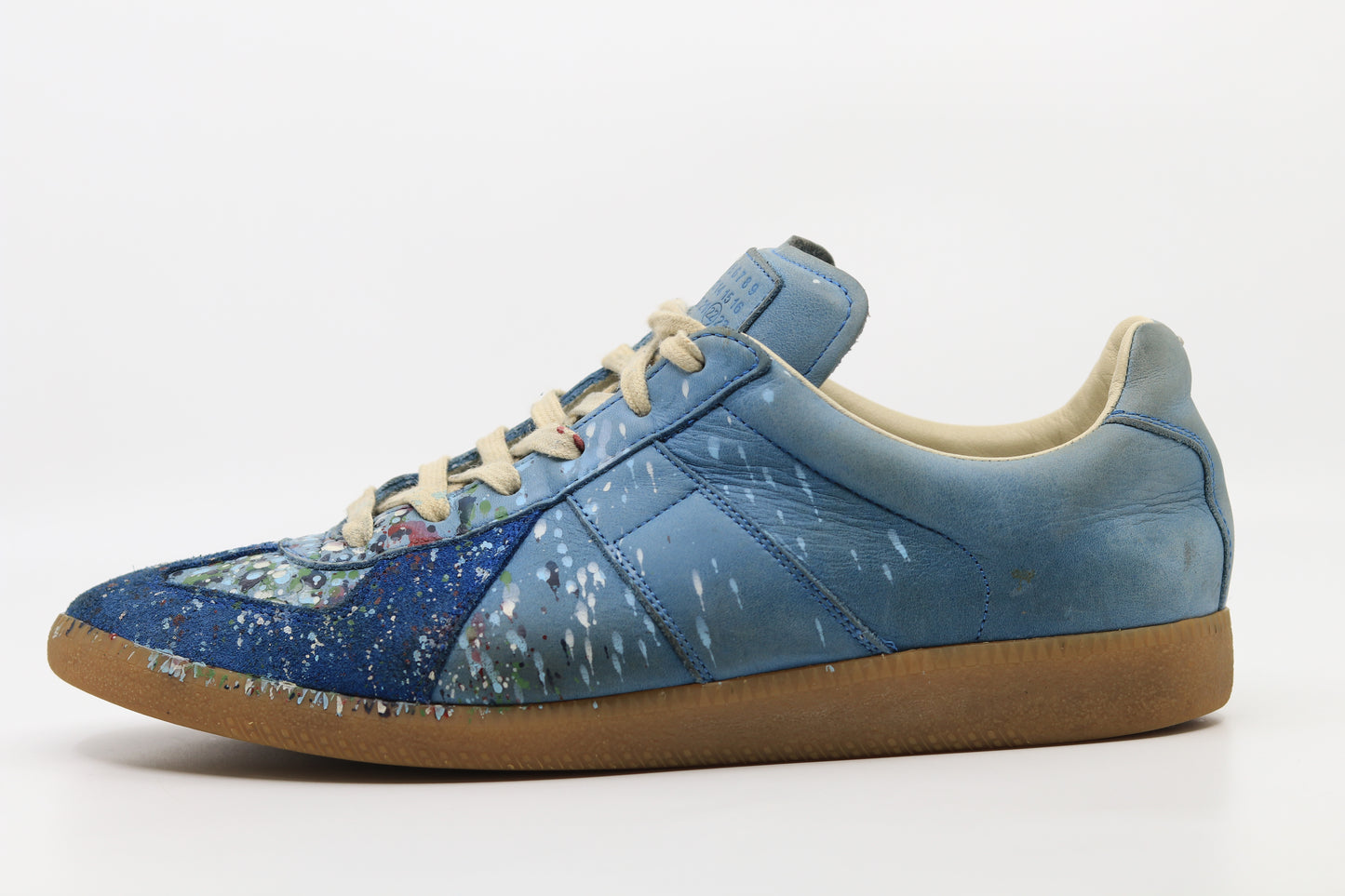 Maison Margiela Replica Blue Paint Splatter Size 44