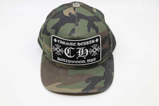 Chrome Hearts Camo Hollywood Trucker Hat