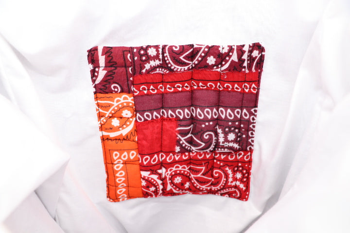 Fraction Los Angeles Patch Work Tote Bag Red/Orange/Burgundy/Purple/Navy