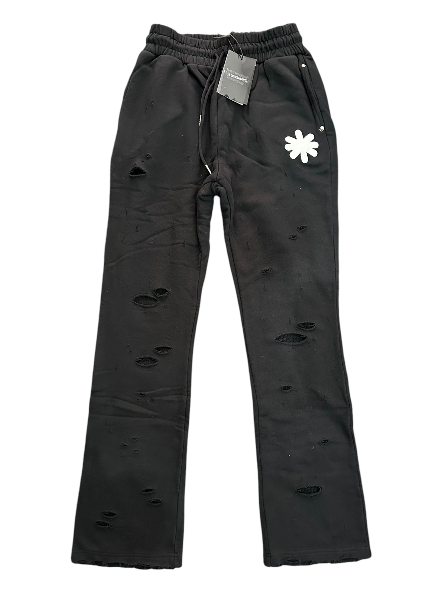 LOSTSHDWS Distressed Classic Logo Sweatpants Size M