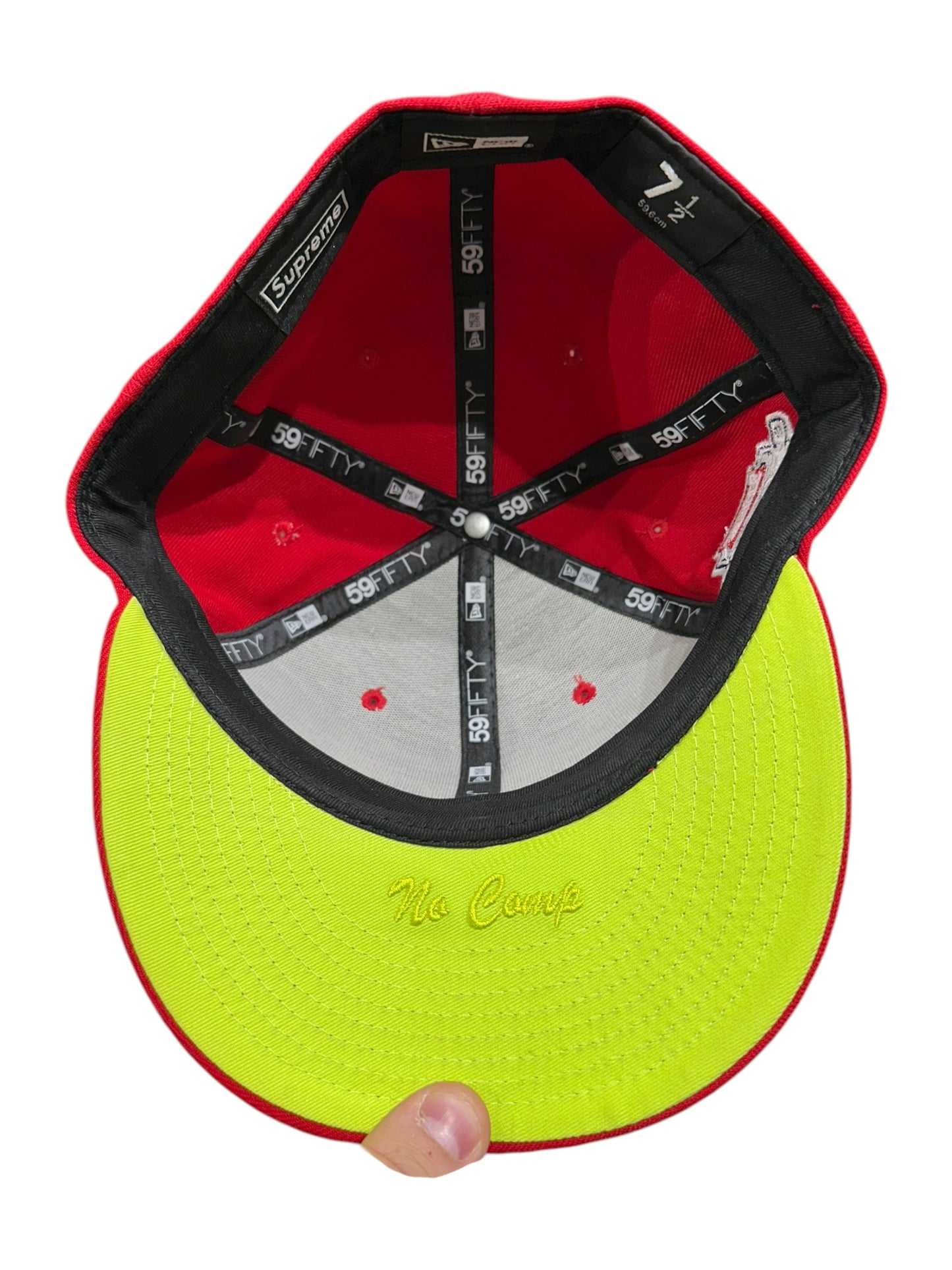 Supreme No Comp Box Logo Hat Red 7.5