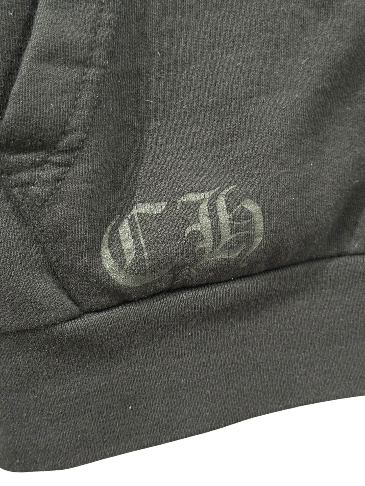 Chrome Hearts Signed Friends and Family Hoodie with Leather Patches and Silver Hardware Size L