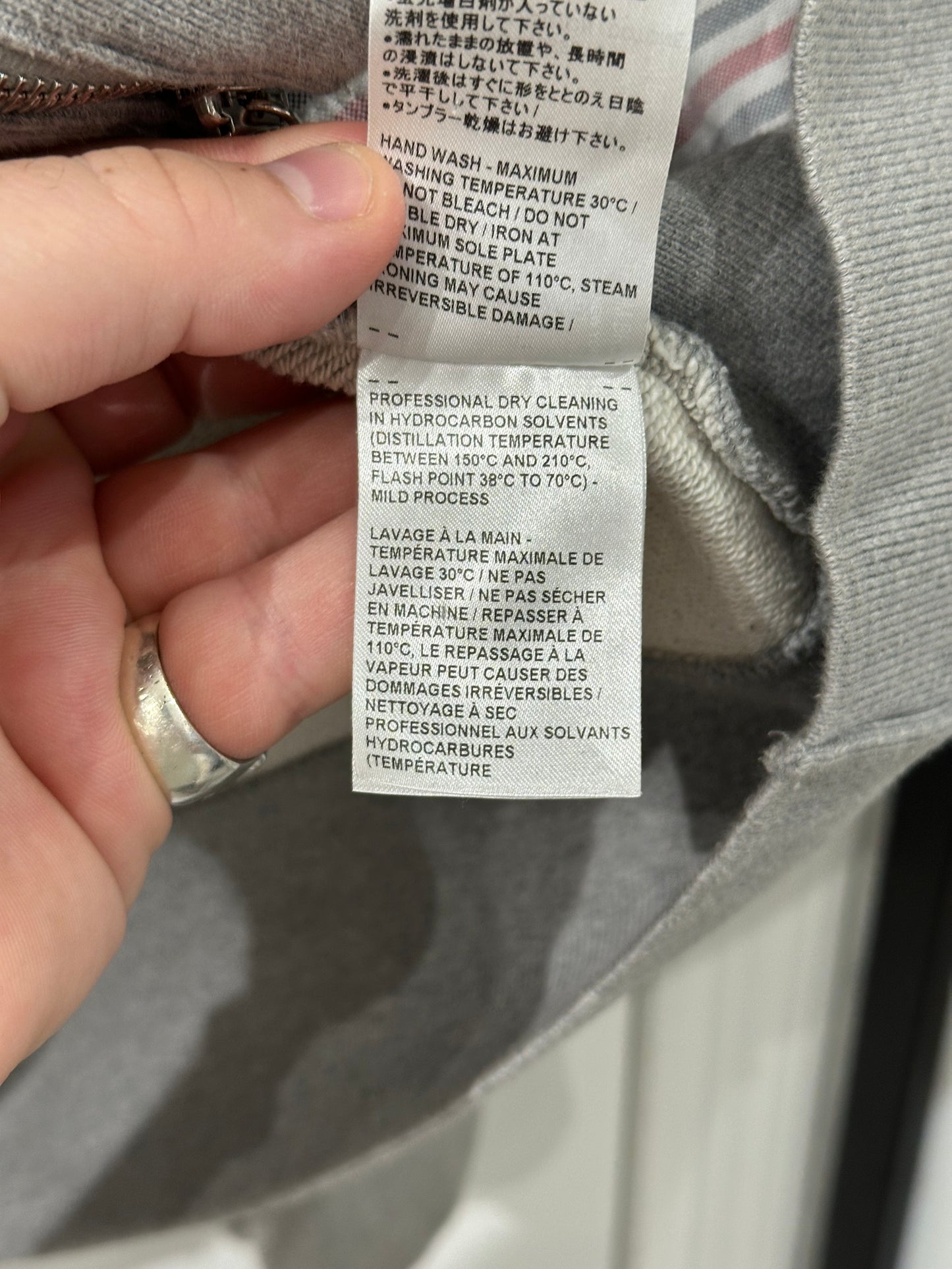 Thom Browne 4 Bar Zip Up Size 6