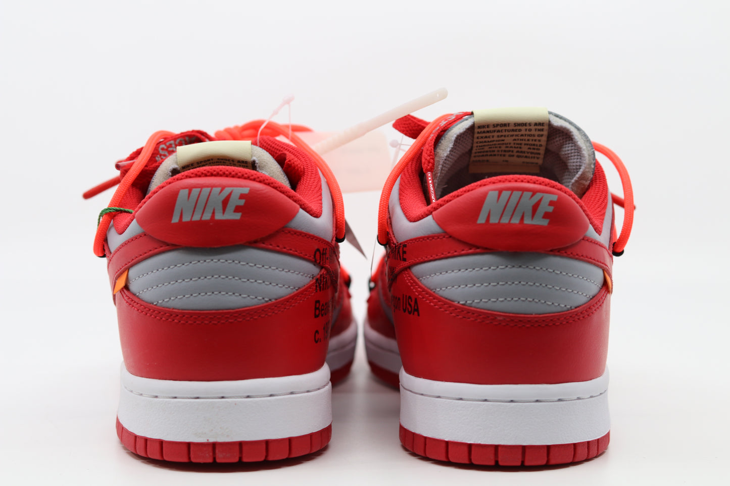 Nike Dunk Low x Off-White University Red Size 11 New