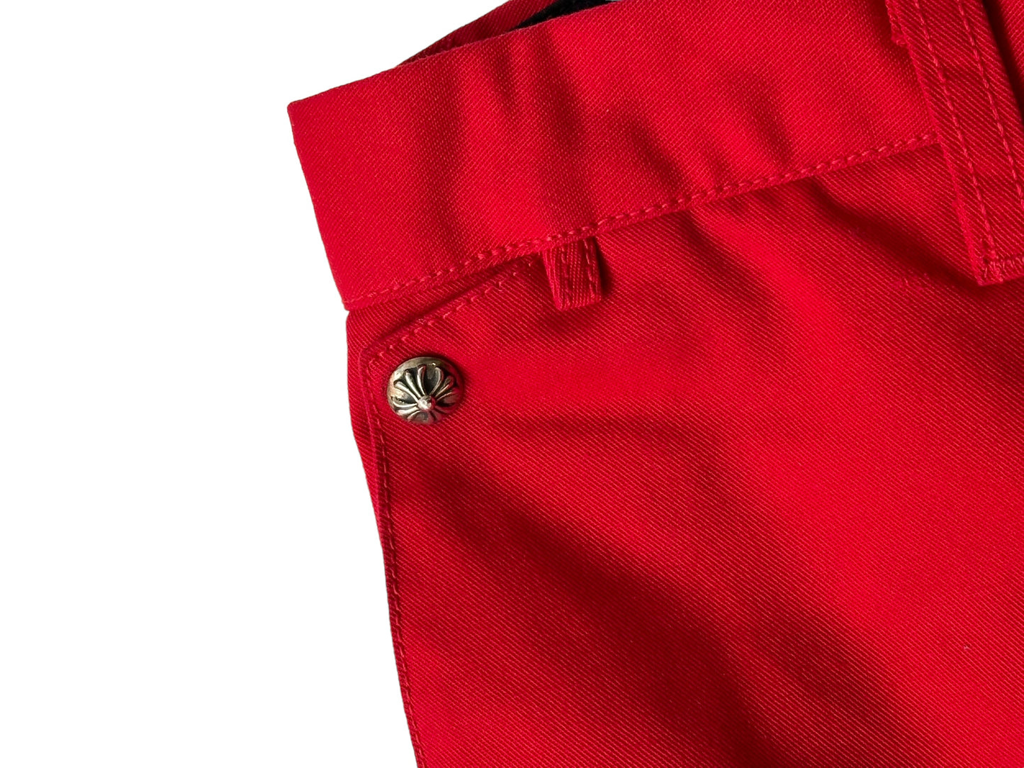Chrome Hearts x Matty Boy 99 Eyes Red Leather Chino Pants Size 29