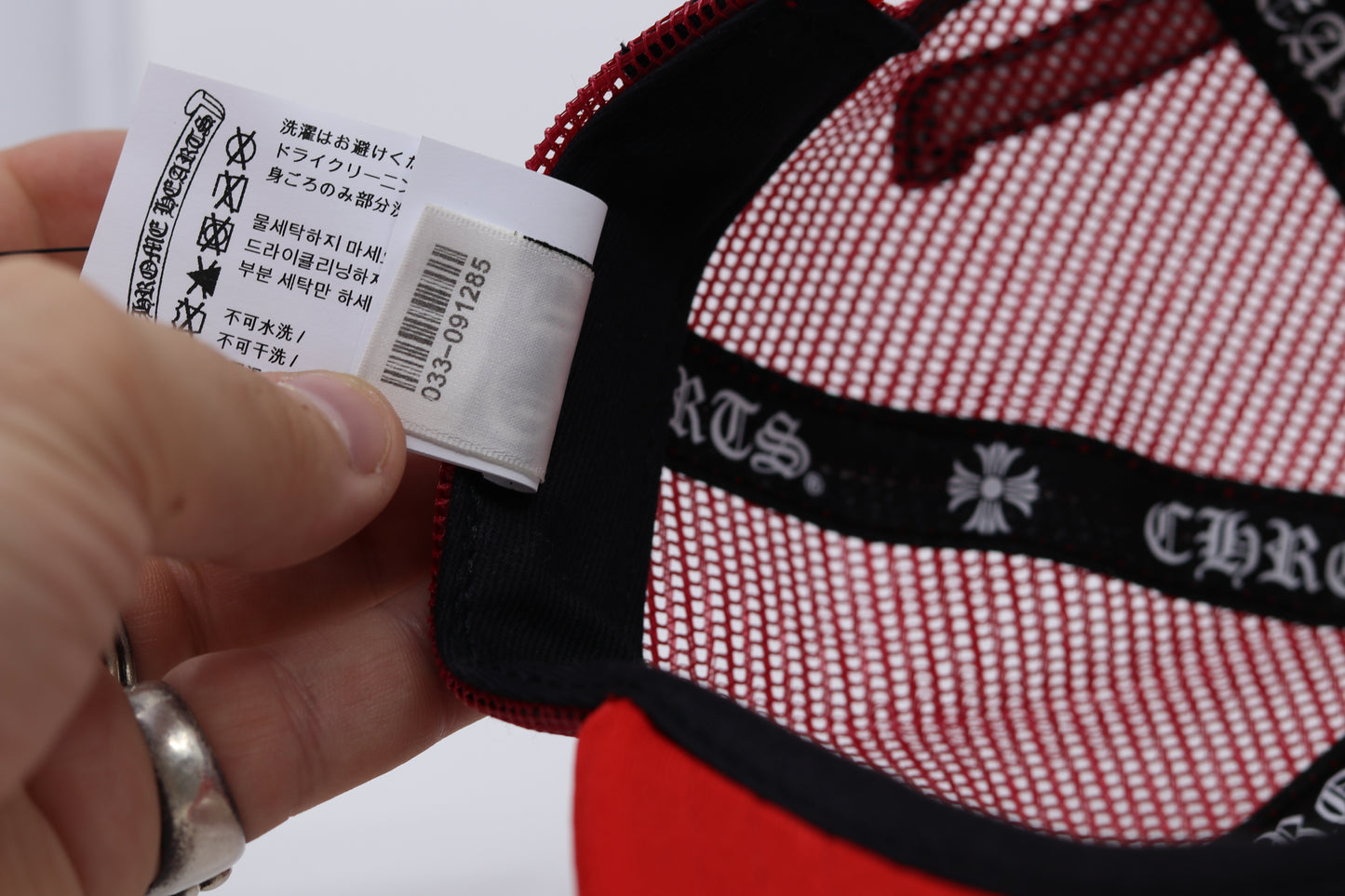 Chrome Hearts King Taco Trucker Hat White/Red