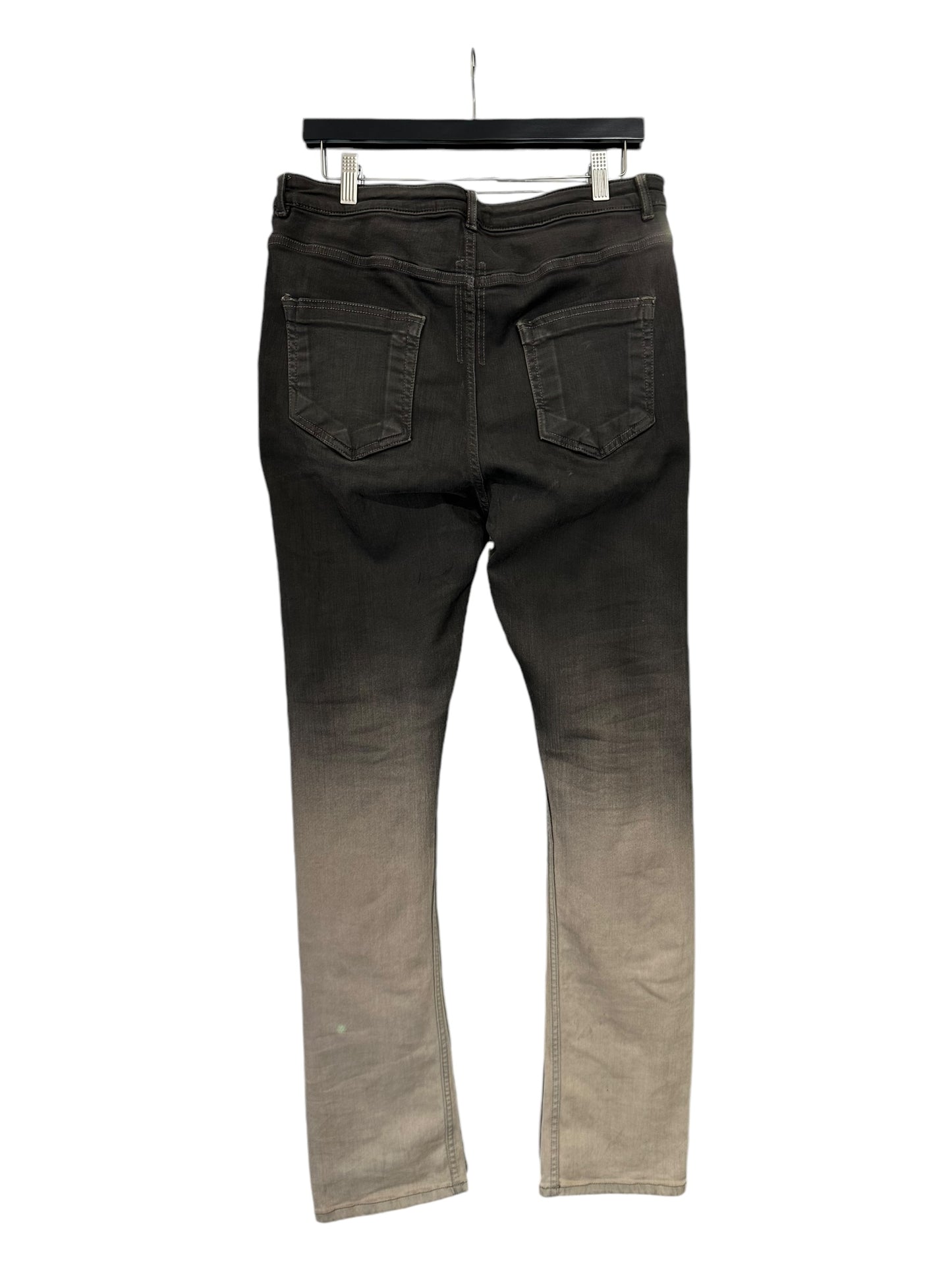 Rick Owens Detroit Cut Denim Gradient Black Pearl Size 34