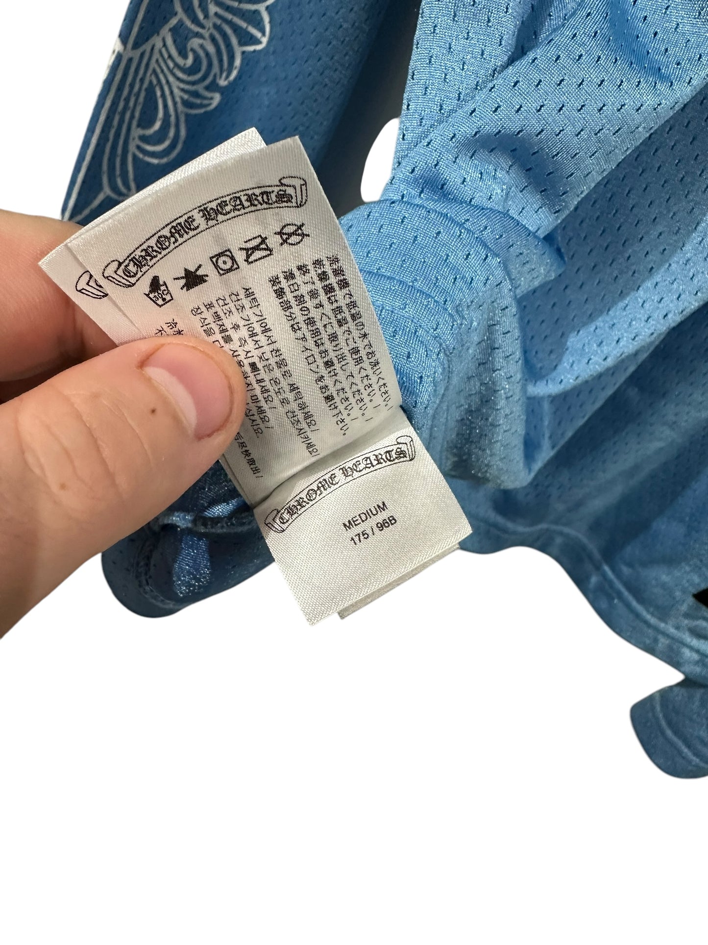 Chrome Hearts Mesh Jersey Blue Size M