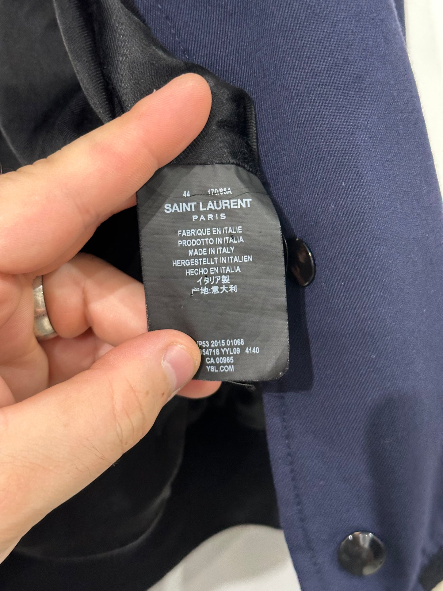Saint Laurent Hedi Slimane S/S 2016 Teddy Jacket Size 44