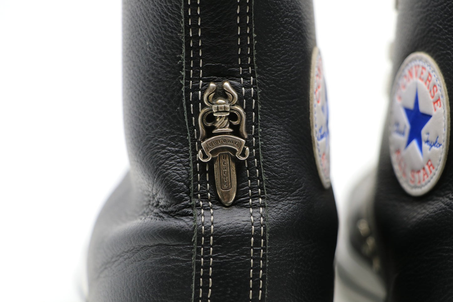 Chrome Hearts Leather Converse Chuck Taylor Sneakers Size EU 44