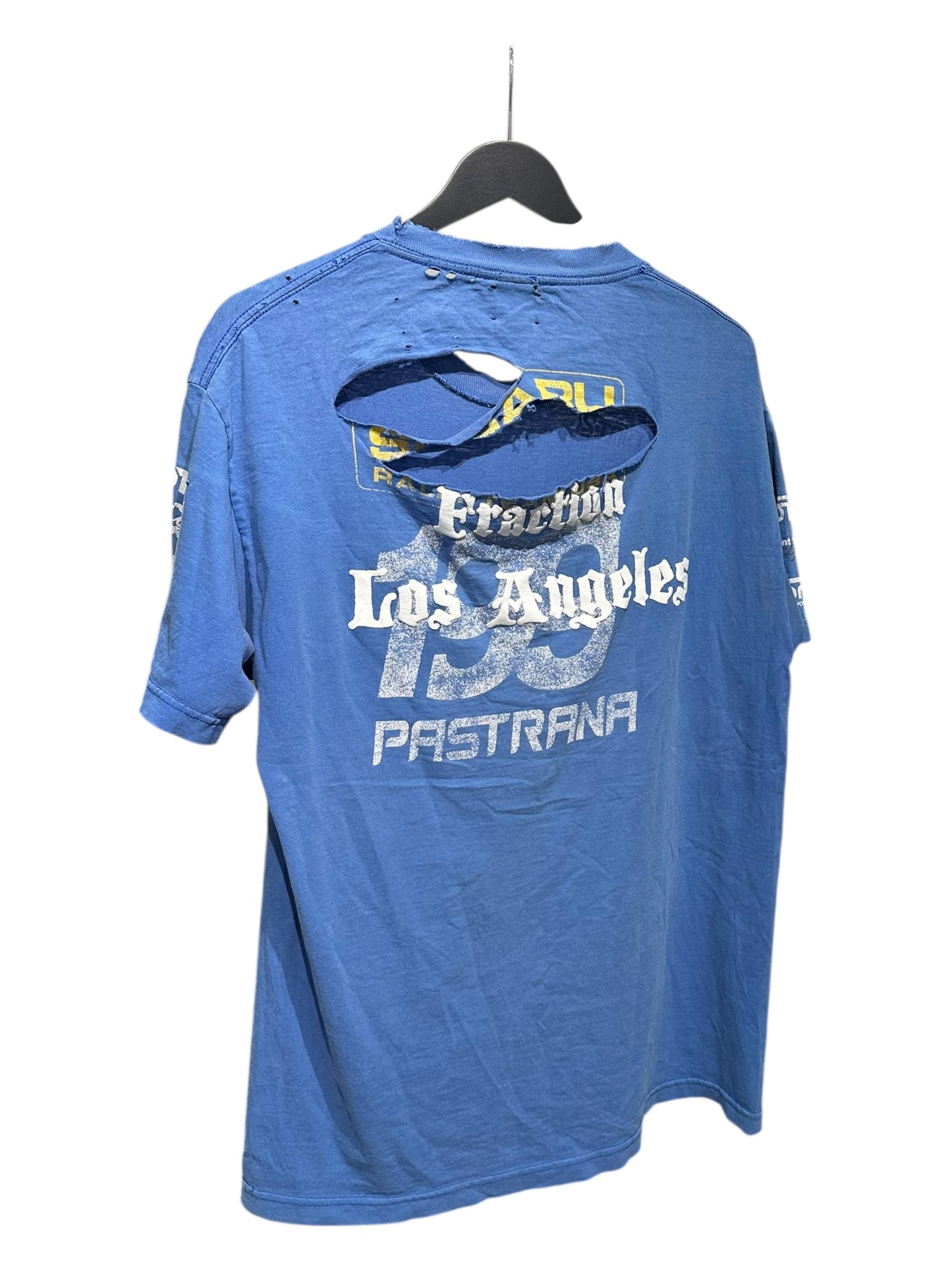 Fraction Los Angeles Leather Rib Cage Appliqué Travis Pastrana Vintage T-Shirt Size L | AVNTGRDNY NYC