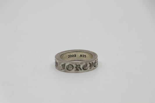 Chrome Hearts “Forever” 6mm Spacer Ring Size 9