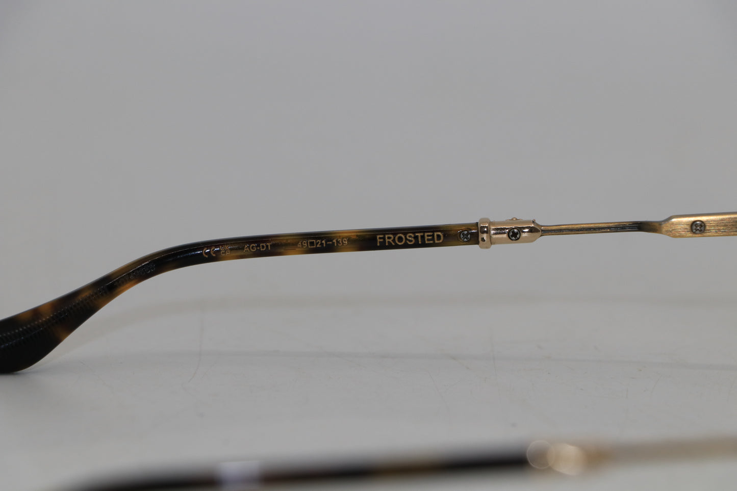 Chrome Hearts Frosted Antique Gold/Dark Tortoise Glasses