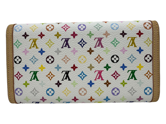 Louis Vuitton Monogram Multicolor White Porte Tresor International Tri-fold Wallet