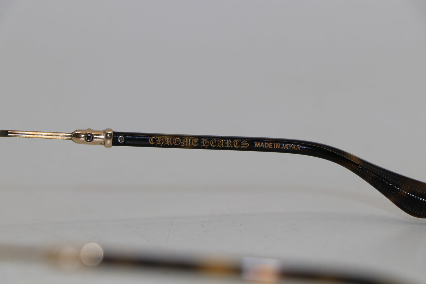 Chrome Hearts Frosted Antique Gold/Dark Tortoise Glasses