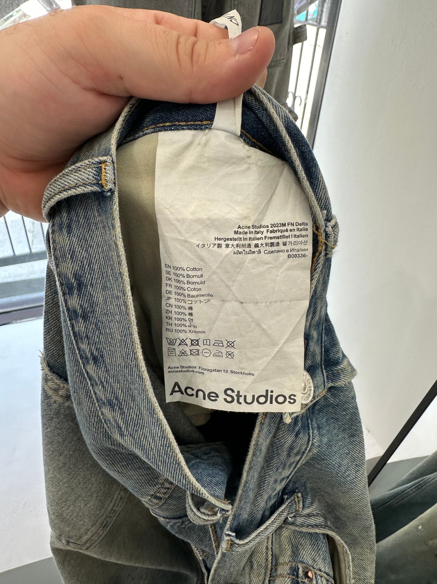 Acne Studios Baggy Paint Jeans Size 48