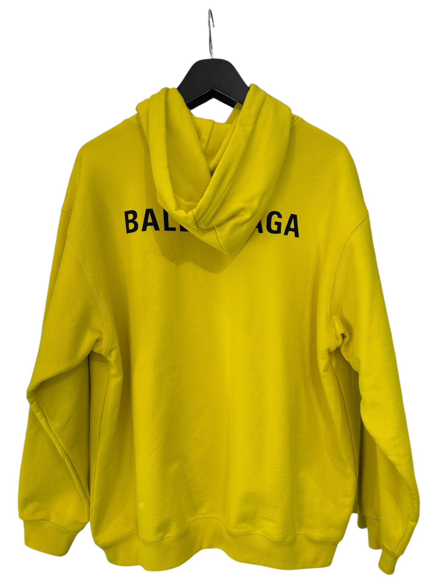 Balenciaga Logo Hoodie Yellow Size S