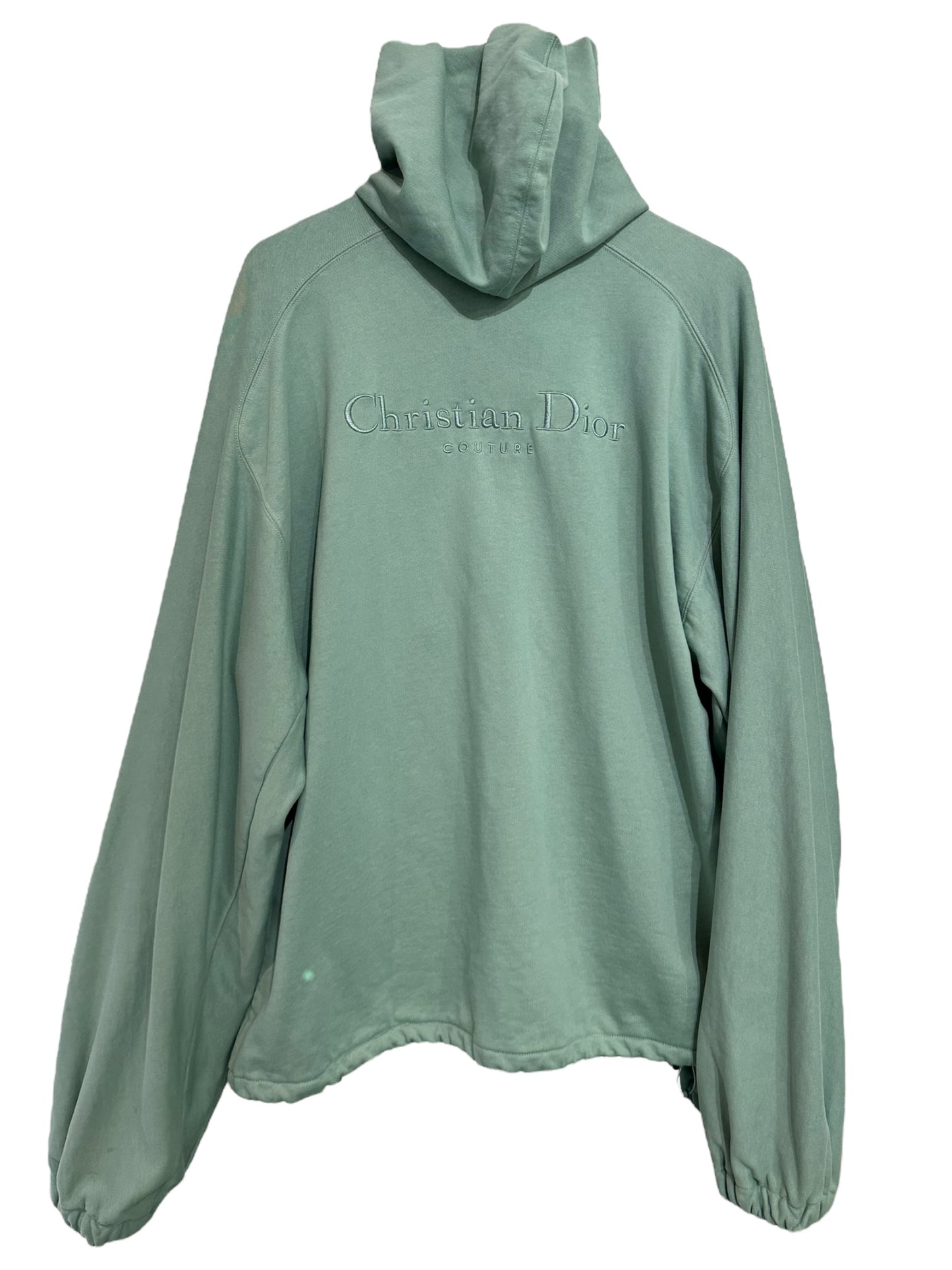 Dior Oblique Print Reversible Hoodie Aqua Size XL