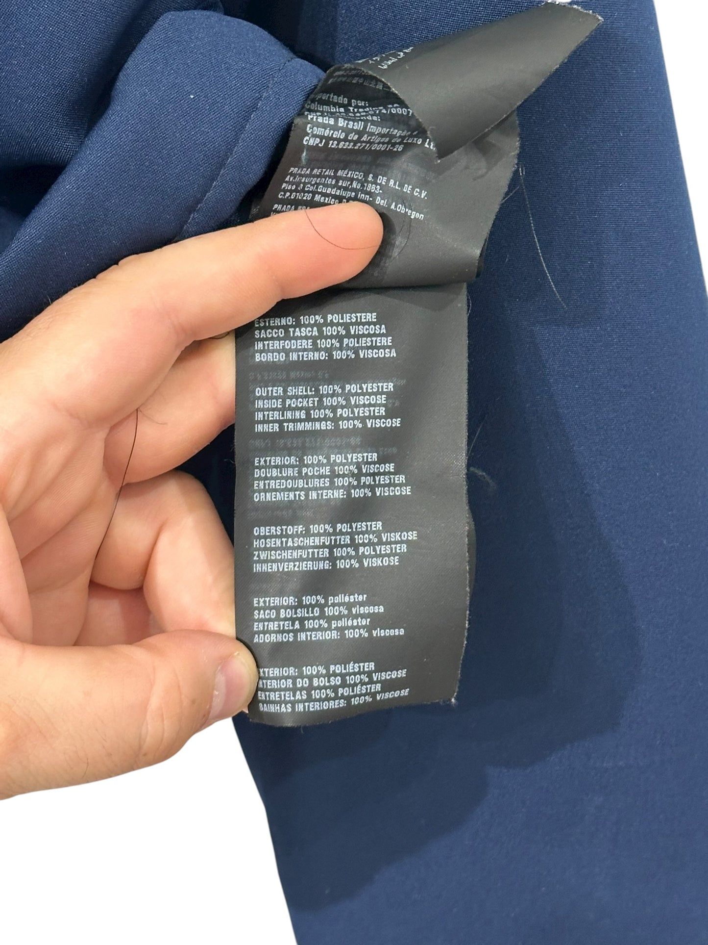 Prada Colorblock Denim Jacket Size 50