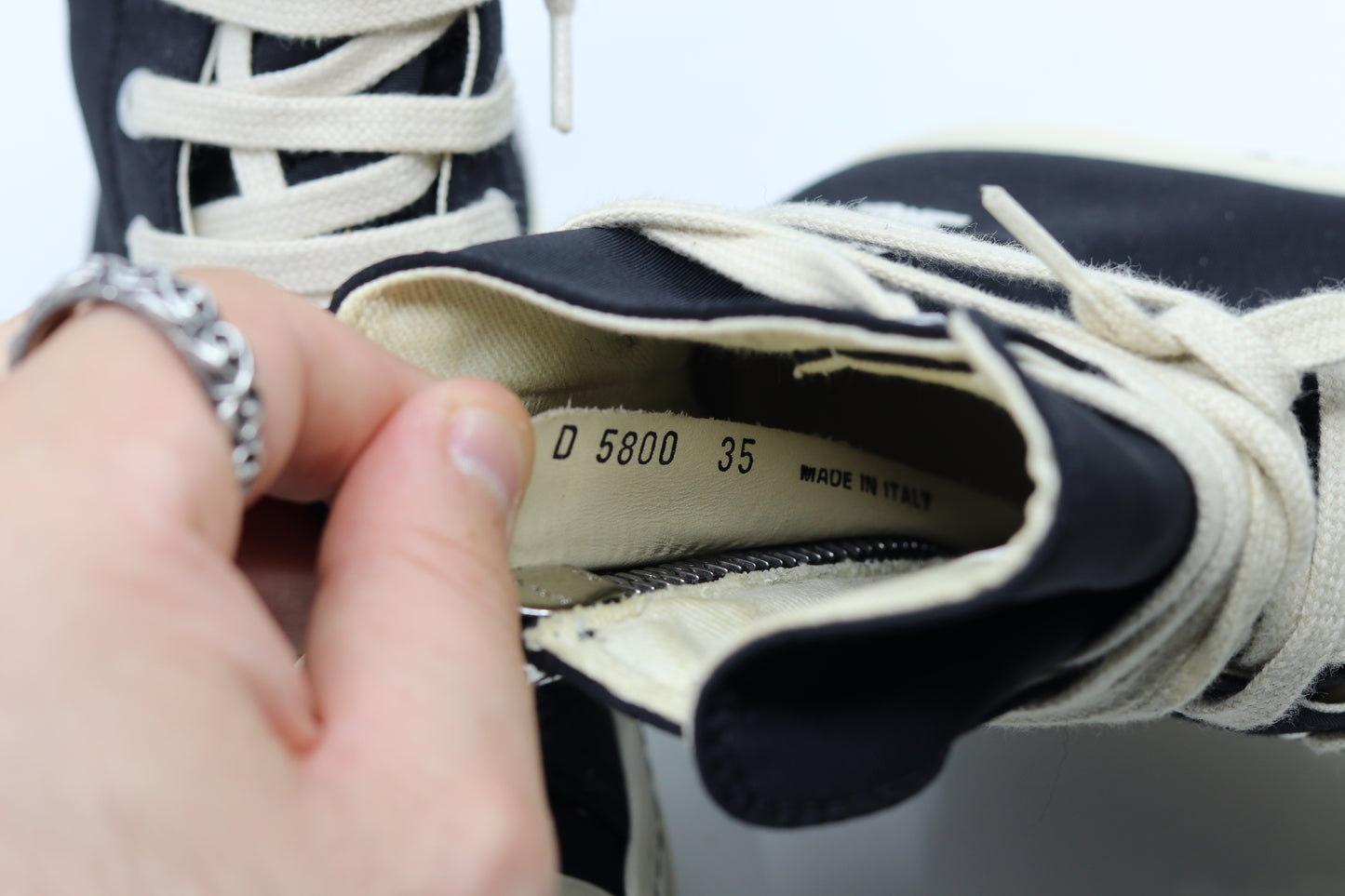 Rick Owens DRKSHDW Embroidered Ramones Size 35
