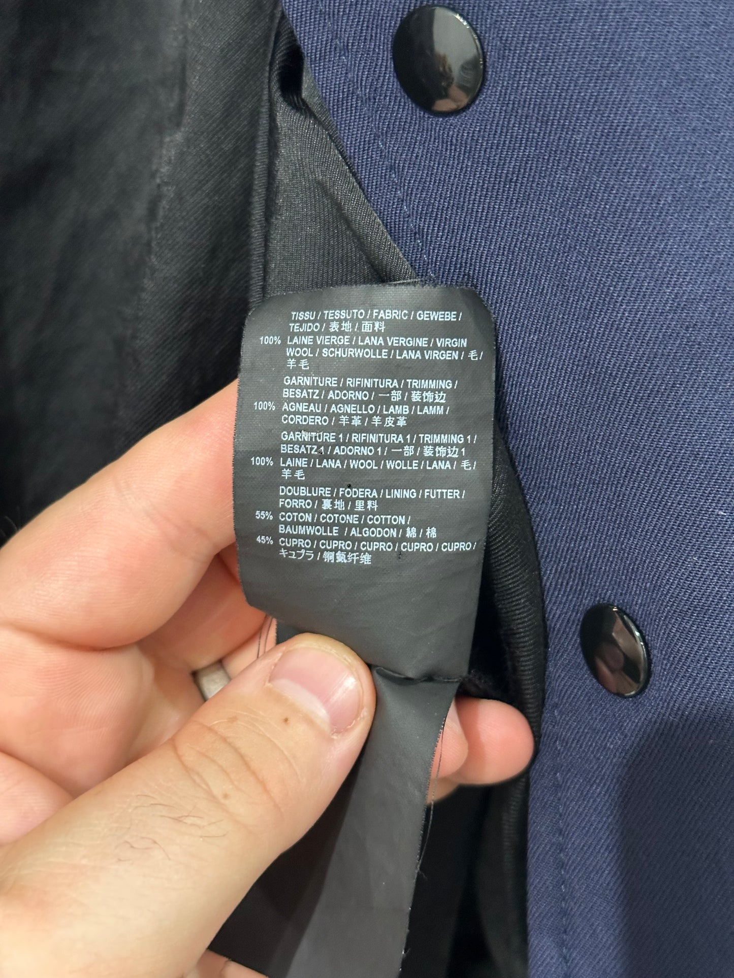 Saint Laurent Hedi Slimane S/S 2016 Teddy Jacket Size 44