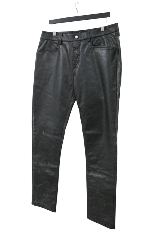 Rick Owens Hollywood Leather Pants Size 54 Black Lamb Leather | AVNTGRDNY NYC