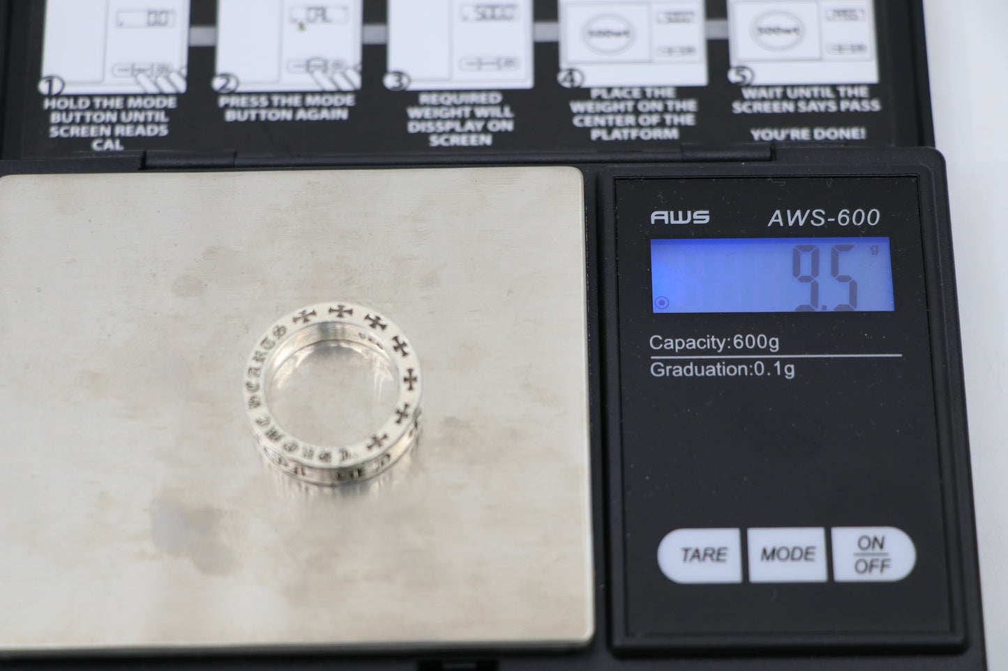 Chrome Hearts Forever 6MM Spacer Ring Size 6