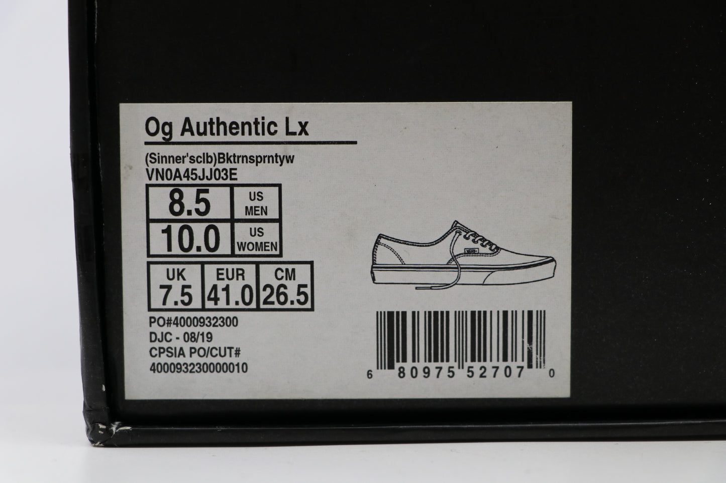 Sinners Club Vans Size 8.5