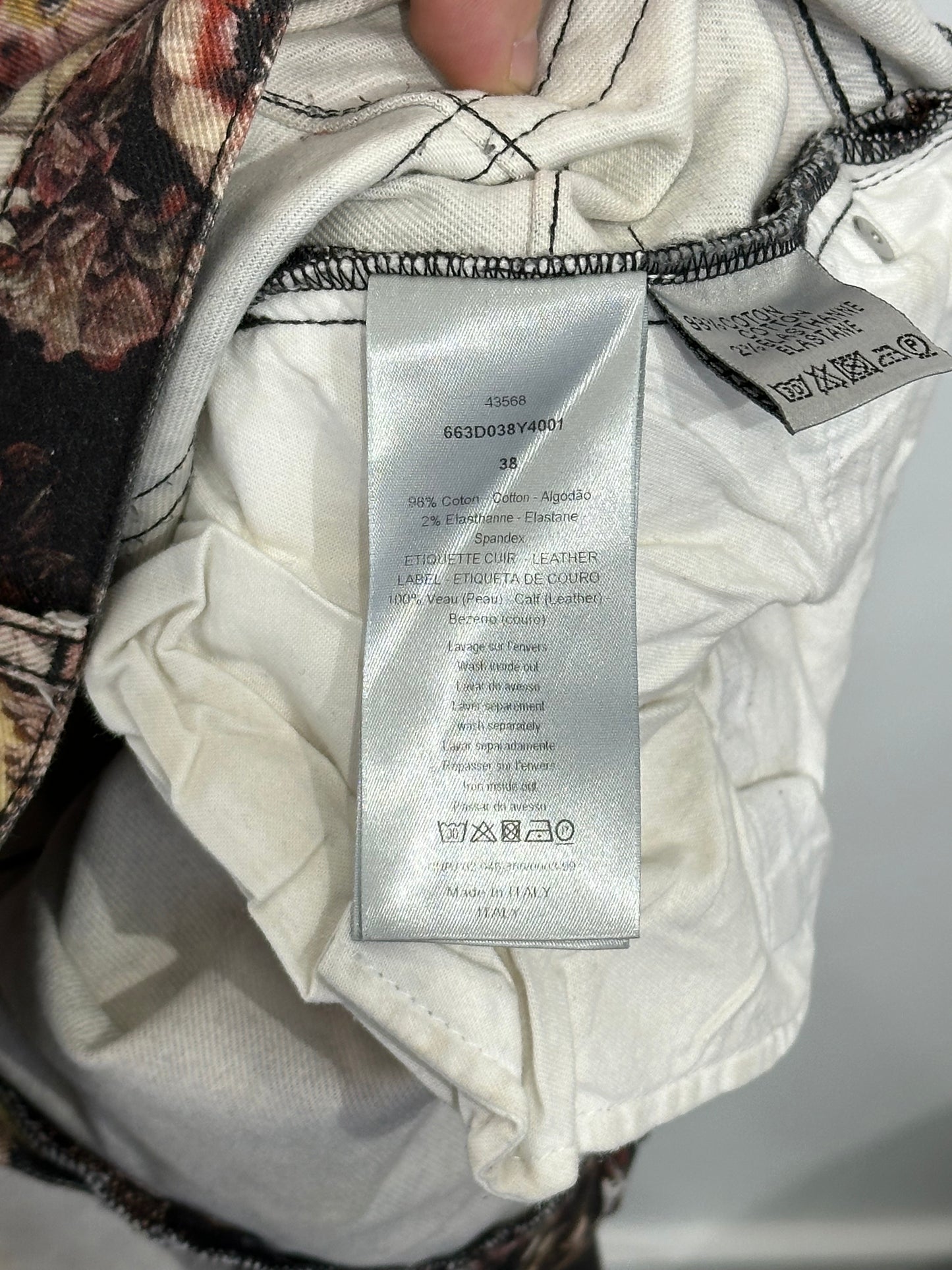 Dior Toru Kamei Floral Jeans 2017 Size 38