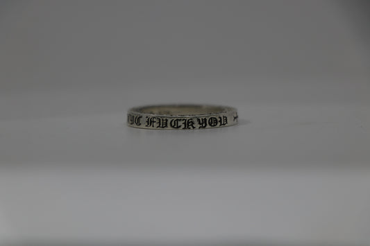 Chrome Hearts NYC Fuck You 3MM Spacer Ring Size 10.5