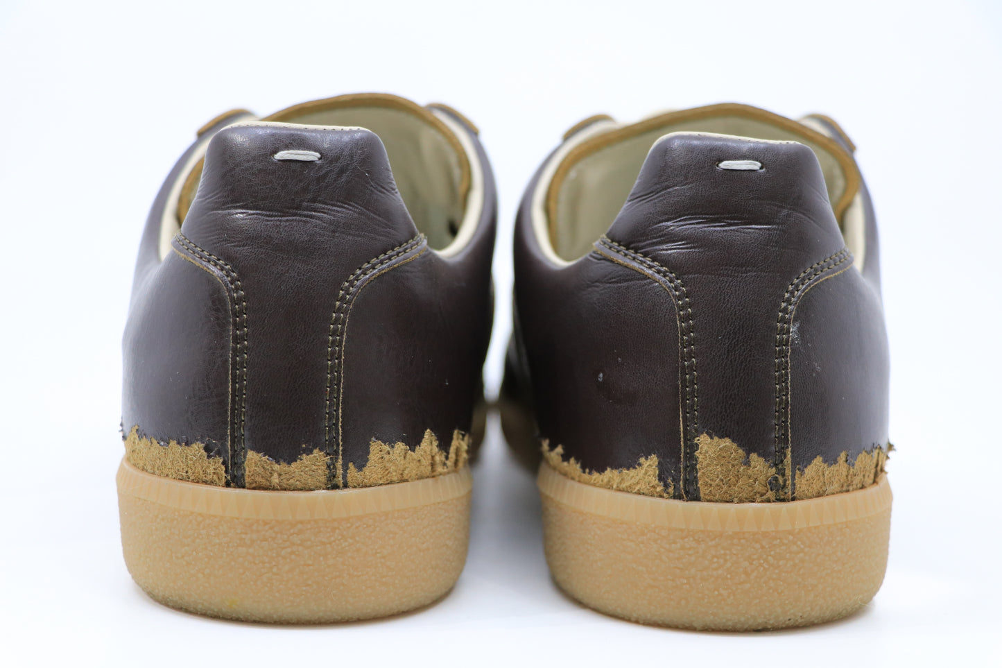 Maison Margiela Brown Distressed Replica Sneaker Size 43