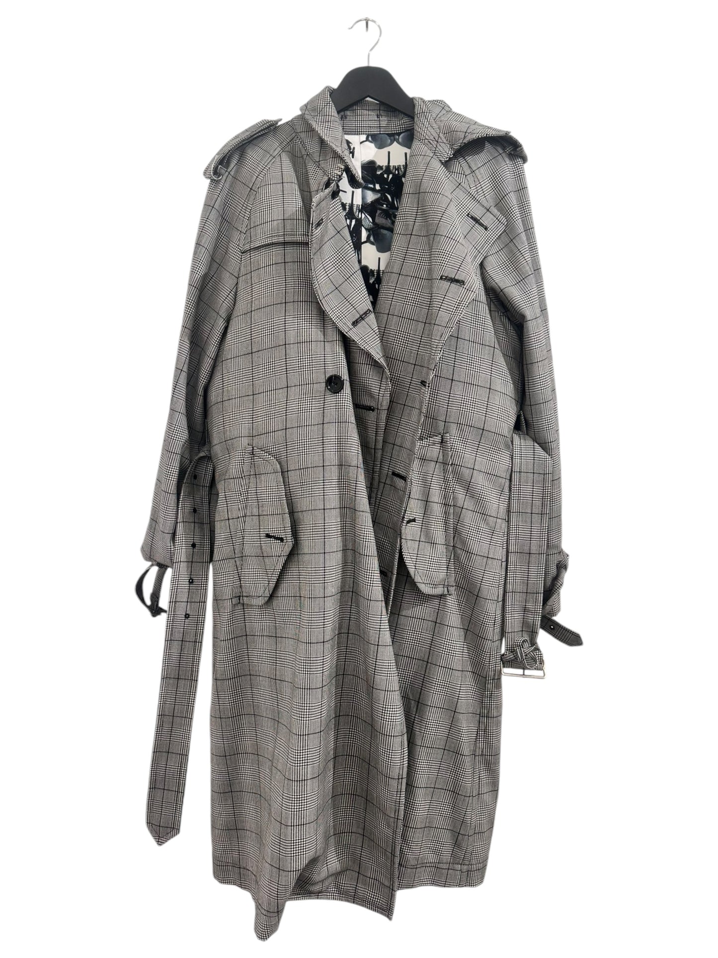 CDG Homme Plus Houndstooth Reversible Padded Trenchcoat Size M