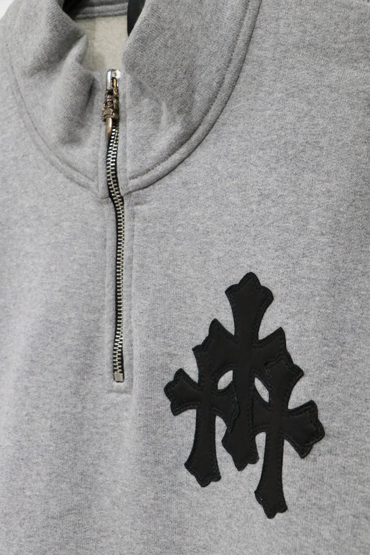 Chrome Hearts Paper Jam Quarter Zip Grey Size Small| AVNTGRDNY NYC