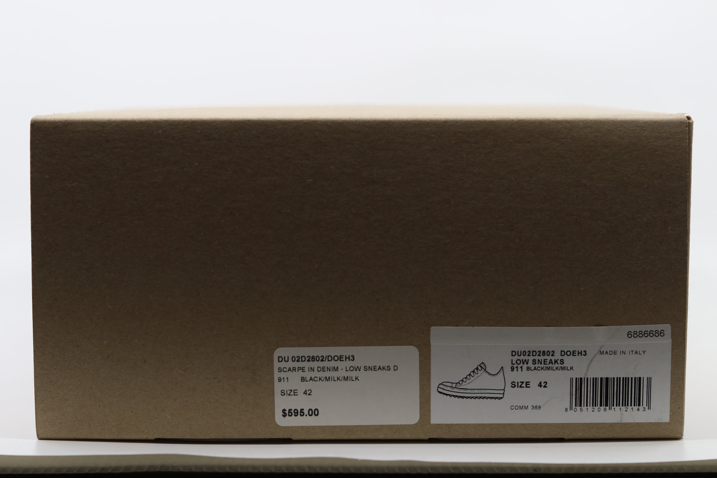 Rick Owens Porterville DRKSHDW Low Milk Size 42
