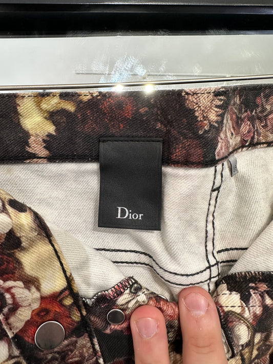 Dior Toru Kamei Floral Jeans 2017 Size 38