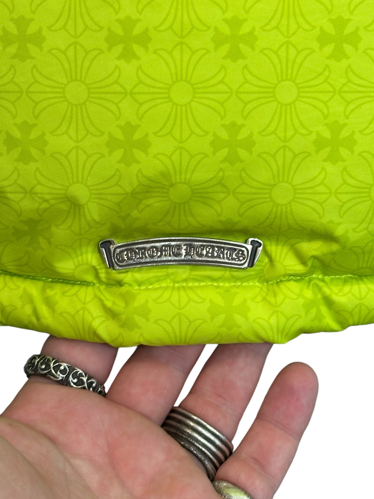 Chrome Hearts Monogram Puffer Vest Green XXL