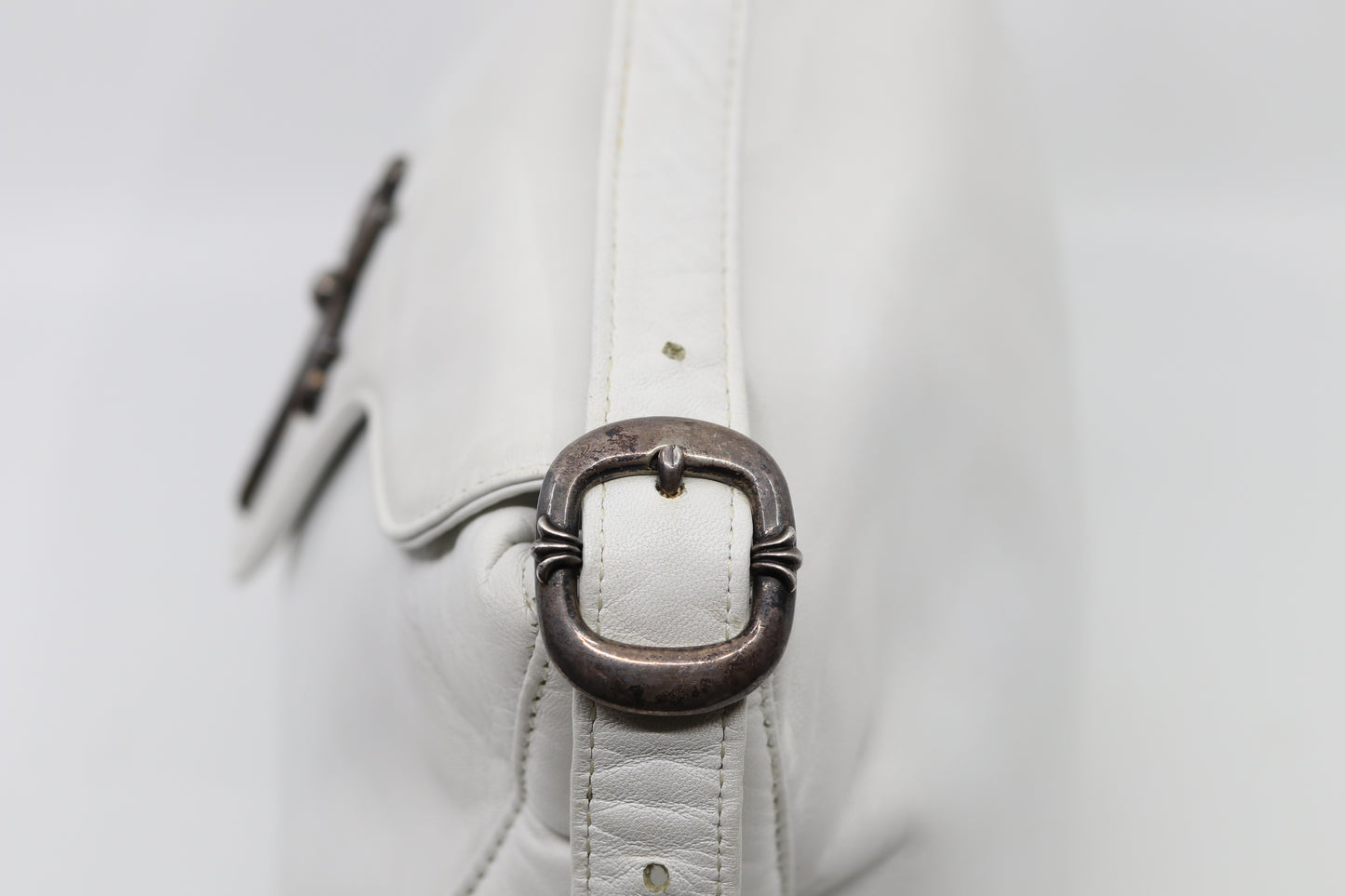 Vintage Chrome Hearts White Leather Bag Circa 2001