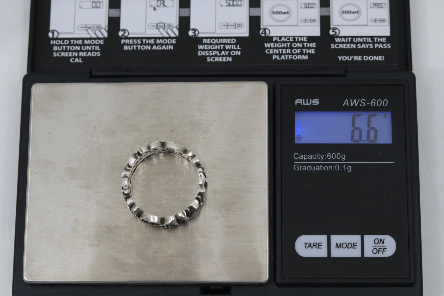 Chrome Hearts Spellout Ring “Chrome” Size 12