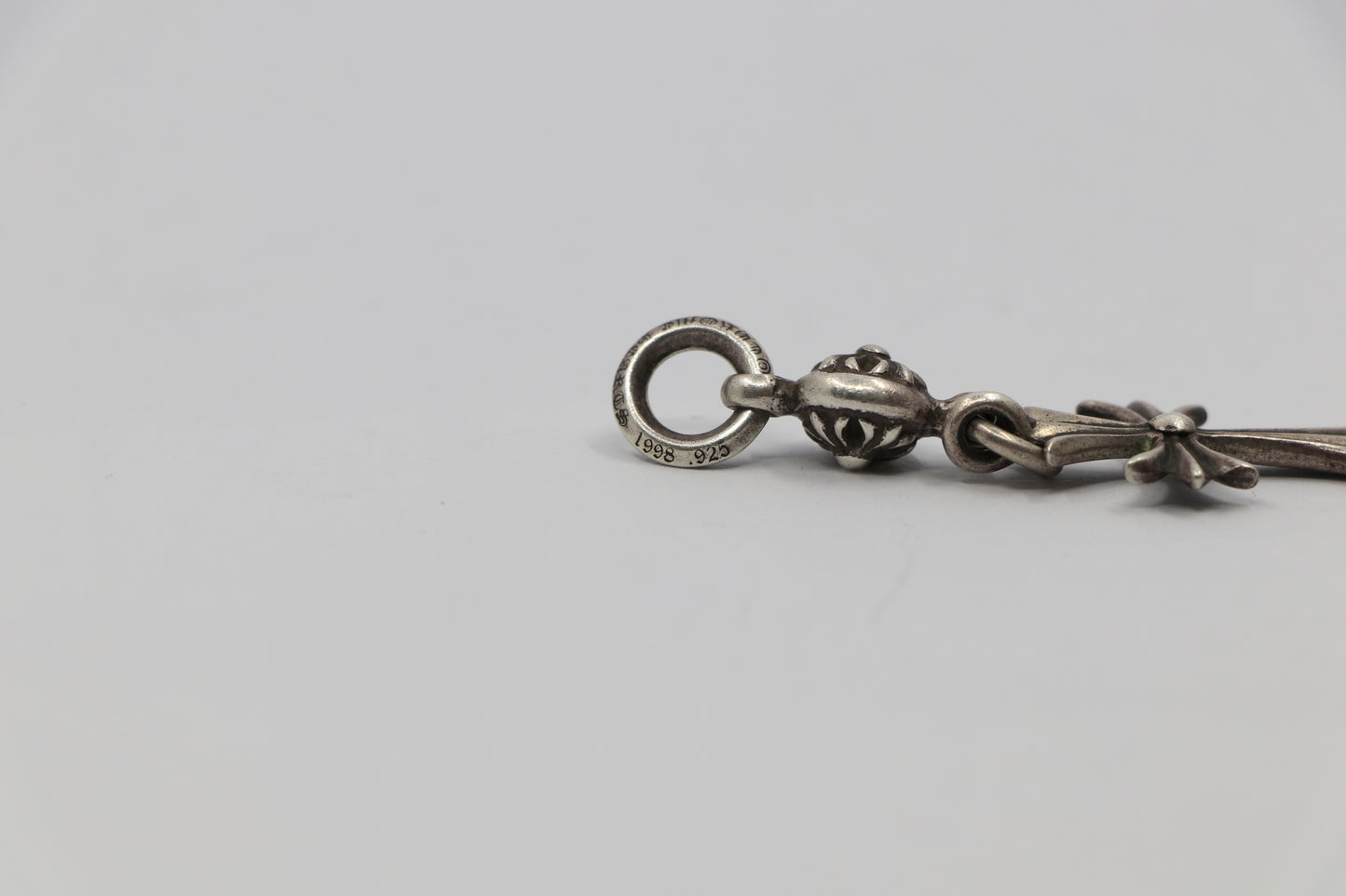 Chrome Hearts Tiny Cross Pendant with Crossball Sterling Silver | AVNTGRDNY NYC